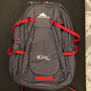 High Sierra Men's Backpack - Dark Gray and Red